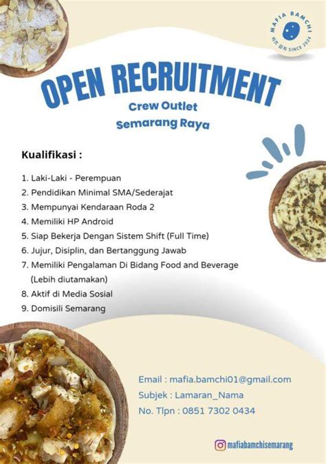 Lowongan Kerja Crew Outlet Di CV Bosman Foods Indonesia LokerSemar Id