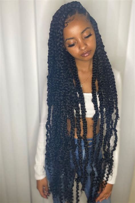 50 Stunning Passion Twists Hairstyles In 2020 Black Girl Braided