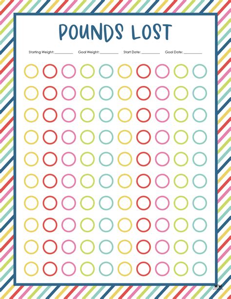 Weight Loss Trackers - 29 FREE Printables | Printabulls