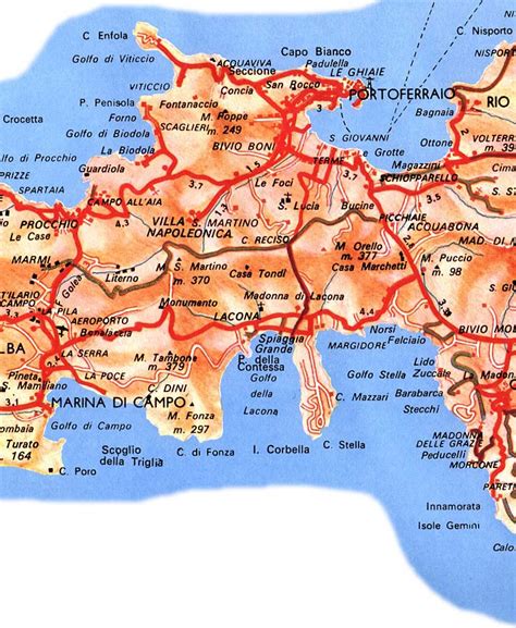 map insel elba italien