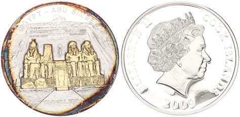 Cook Islands Dollar Skulpturm Nze Abu Simbel Pp In Kapsel