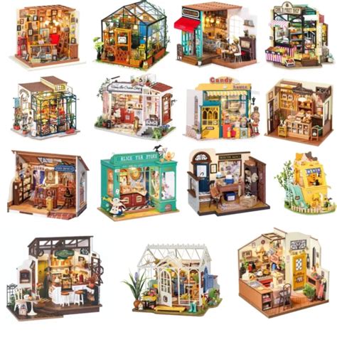 Robotime Doll House 1 24 Diy 3d Wooden Dollhouse Miniature Building Kit W Led £33 99 Picclick Uk