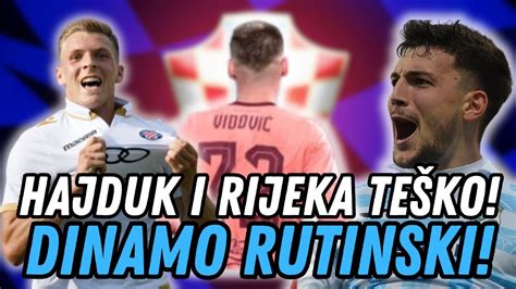 Hrvatska Nogometna Liga Hajduk I Rijeka Te Ko Dinamo Rutinski Do