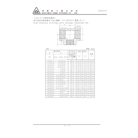 Both Wellボスウェル シロpt370pt Rt 白 Pt370 ネジ込 高圧 異径チーズ 40ax15a 配管部材 高圧鍛造継手