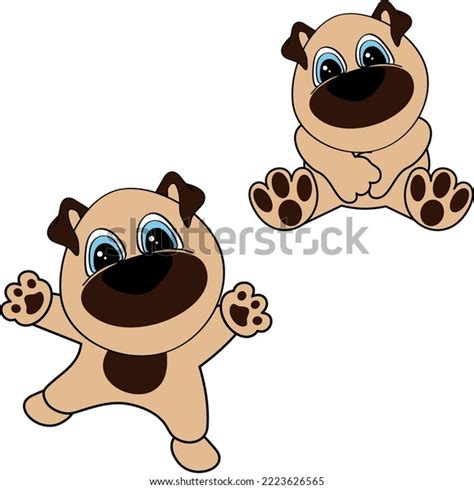 Cartoon Baby Pug Dog Vector Format Stock Vector (Royalty Free ...