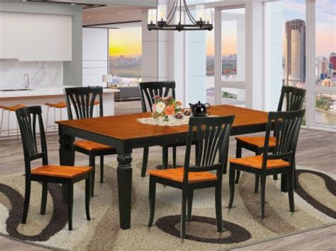 East West Furniture Logan Piece Wood Dinette Set In Black Cherry