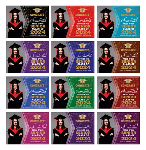 Personalized Graduation Yard Sign 2024 With Photo Grad Sign Class O