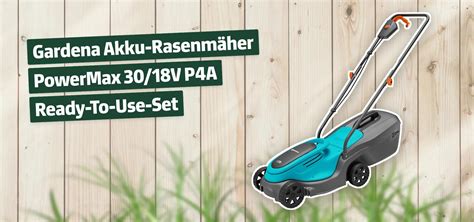 Gardena Akku Rasenm Her Powermax V P A Ready To Use Set