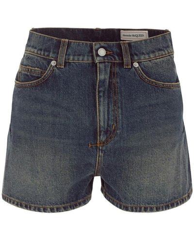 Blue Alexander McQueen Shorts For Women Lyst