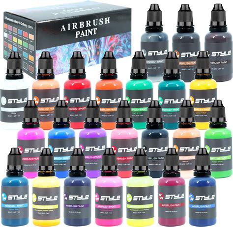 Amazon Colors Airbrush Paint Set Opaque Water Based Acrylic