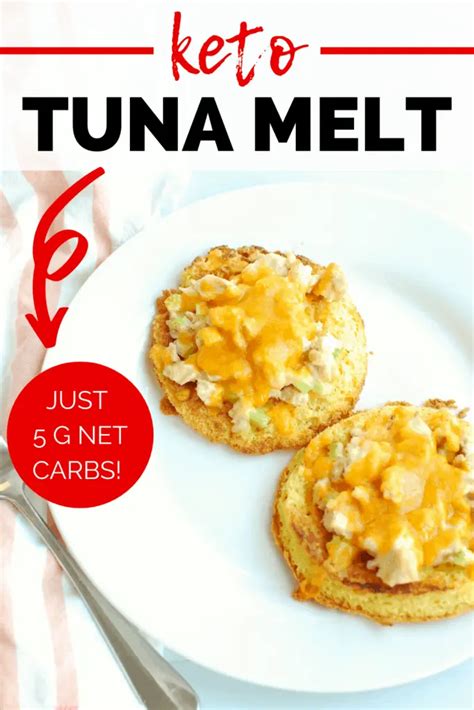 Keto Tuna Melt Recipe With Salad And Cheese Keto In Pearls