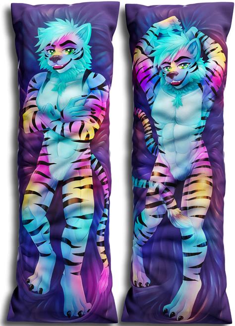 Daki Michael Art By Soapaint The Rainbow Tiger Dakimakura Furry Body