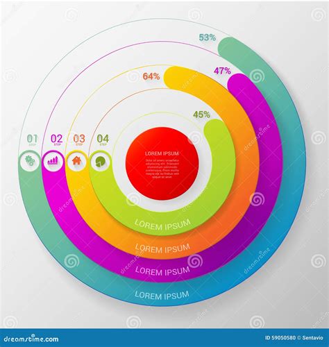 Des Kreisdiagrammdiagramms Des Vektors Infographic