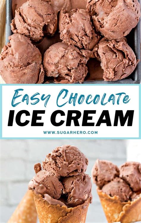 No Churn Chocolate Ice Cream Sugarhero