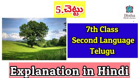 చటట 7 th class telugu second language Telugu explanation in Hindi