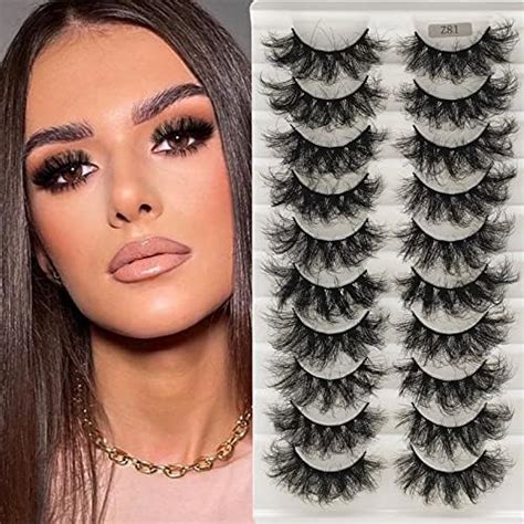 Amazon Royaomis Fluffy Faux Mink Lashes 6d Wispy False Eyelashes