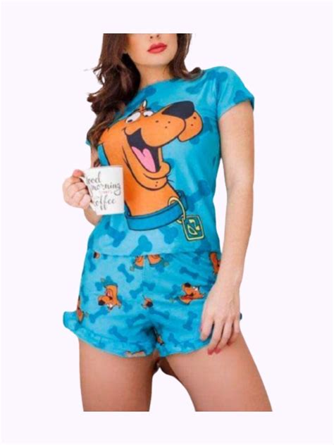 Molde Pijama Curto Scooby Doo Feminino Atacad O Da Costura