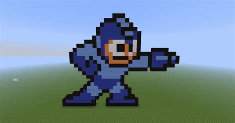 Megaman Pixel Art Minecraft Project