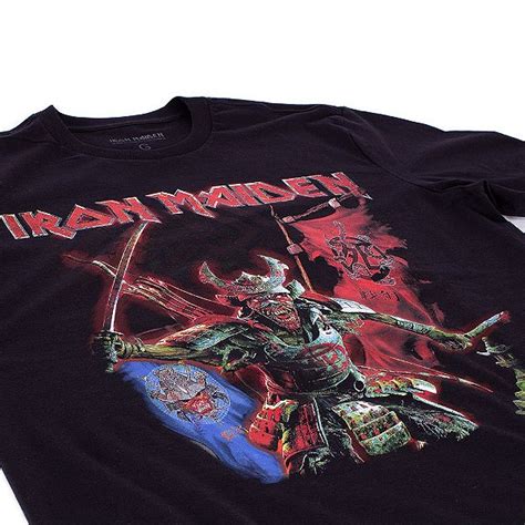 Camiseta Iron Maiden Senjutsu Batalha Preta Oficial Art Rock