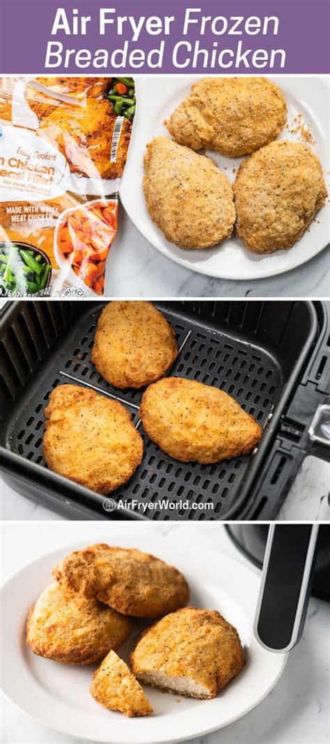 Air Fryer Frozen Breaded Chicken Breasts {crispy } Air Fryer World