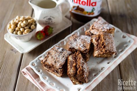 Brownies Alla Nutella E Nocciole Ricetta Con Pochissimo Burro