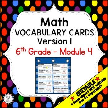 Eureka Math Engage Ny Vocabulary Th Grade Module Vocabulary Words