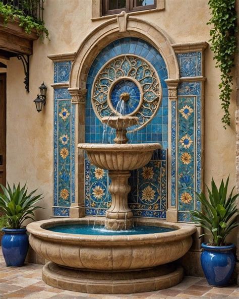 Inspiring Water Fountains For Your Yard In Outdoor Wall