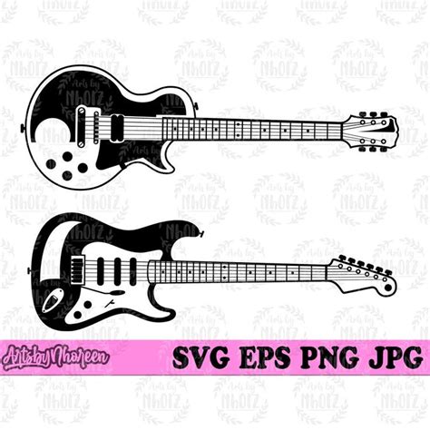 Two Electric Guitars Svg Files