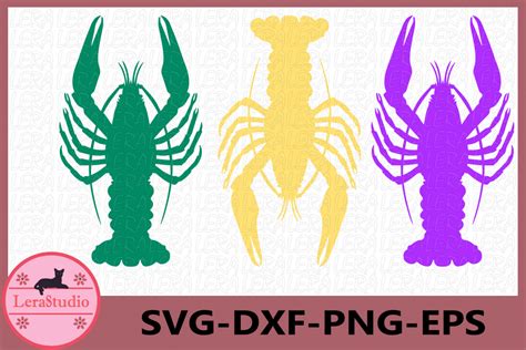 Mardi Gras SVG Crawfish Svg Crawfish Fleur De Lis Svg