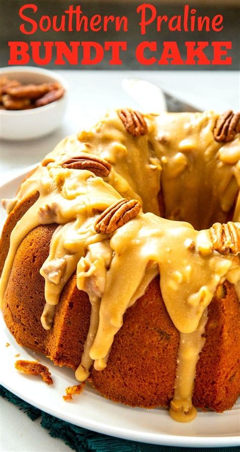 Southern Praline Bundt Cake Is Loaded With Pecans And Covered In A