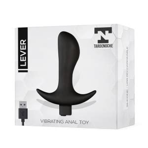 Lever Plug Anal con Vibración USB Silicona Plugs anales Condones Mix