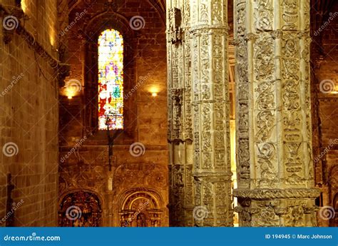 Cathedral Interior, Lisbon stock image. Image of glass - 194945