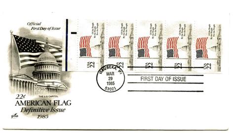 2116a 22c Flag Over The Capitol Booklet Pane With Tab ArtCraft 7 1 2