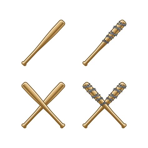 Baseball Bat Weapon Illustration, vector illustration 6431787 Vector ...