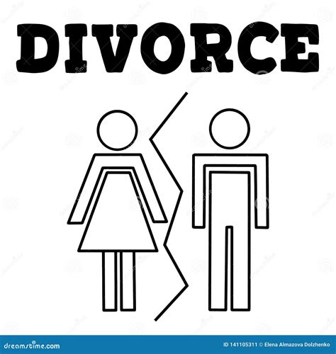 Vector Illustrstion Of Divorced Couple Stock Illustration