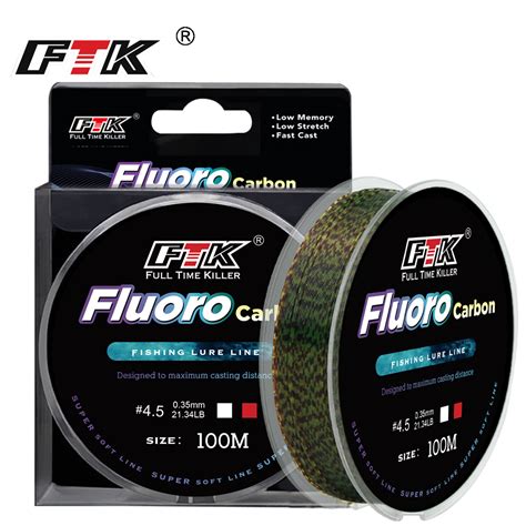 100M Fluorocarbon Coating 4 136LB 34 32LB Carbon Fiber Monofilament