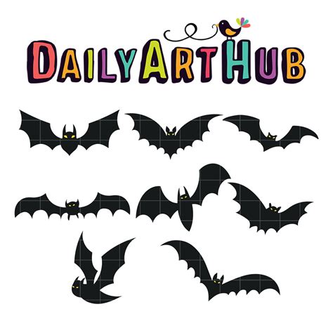 clip art bats halloween 12