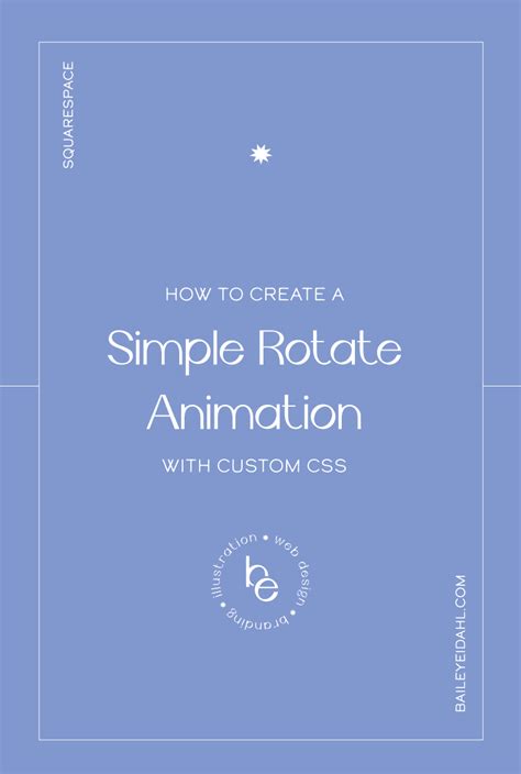 How To Create Simple Rotate Animation With Custom Css — Be Creative