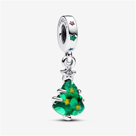 Sparkling Christmas Tree Dangle Charm | Sterling silver | Pandora US