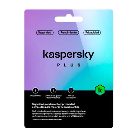 Antivirus Kaspersky Plus Tarjeta Pc