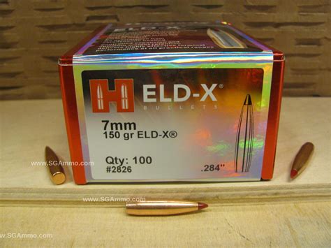 100 Count Box 7mm 150 Grain ELD X Projectile For Handloading 284 By