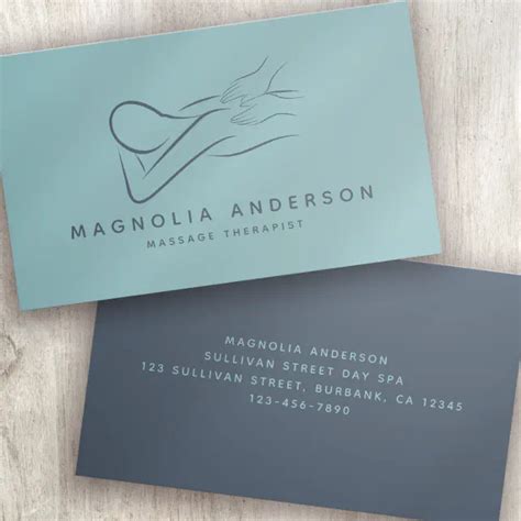 Minimalist Modern Massage Therapist Business Card Zazzle