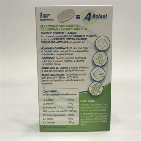 Zymerex Gonfiore Plus 4 Azioni 20 Compresse Farmacia Di Fiducia