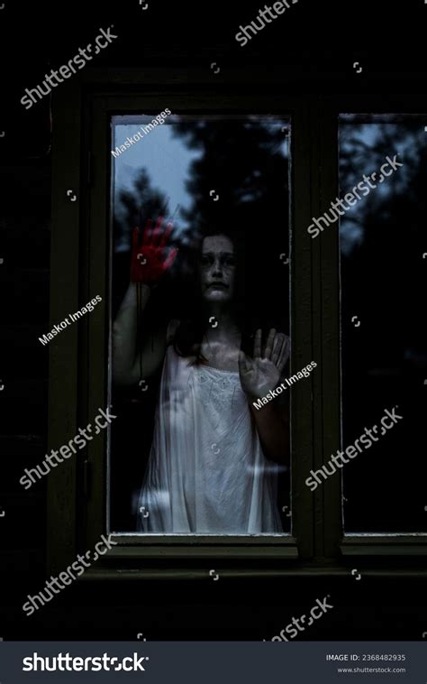 Female Ghost Blood On Hand Seen Stock Photo 2368482935 Shutterstock