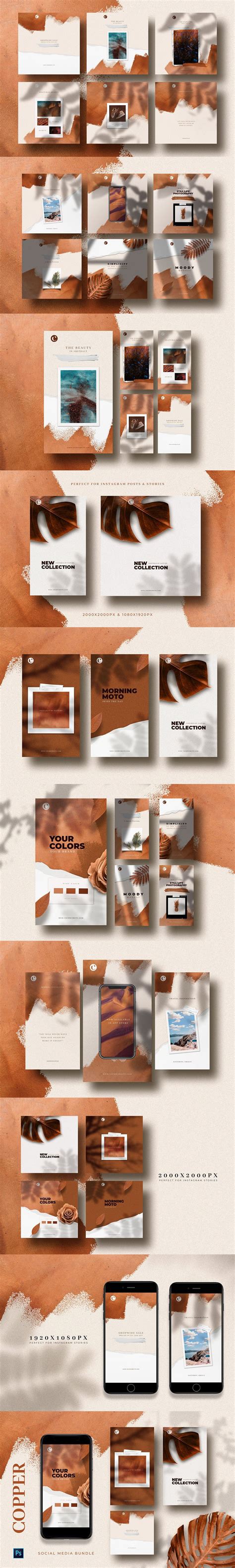 Copper - Social Media Templates | Social media template, Modern design