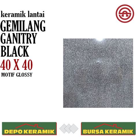 Jual Keramik Lantai Gemilang Granity Black G X Indonesia Shopee