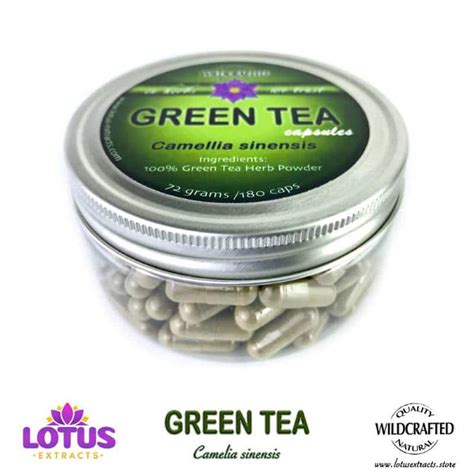 Green Tea Herb Capsules Camellia Sinensis Lotus Extracts