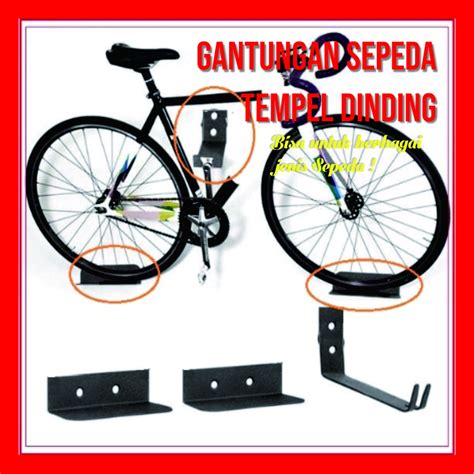 Jual Gantungan Besi Sepeda Lipat Tempel Tembok Hanger Bike Wall