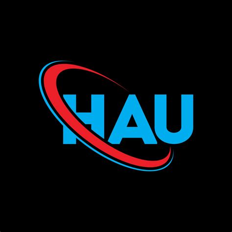 HAU logo. HAU letter. HAU letter logo design. Initials HAU logo linked with circle and uppercase ...