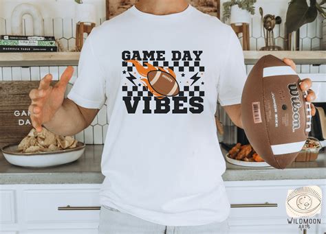 Game Day Vibes Png Football Png Retro Football Pngmens Png Etsy